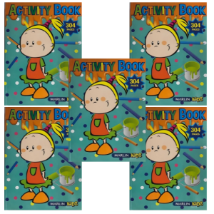 5 x 304pg Activity Colouring Book – Marlin Kids (Front page & inside pictures may vary)