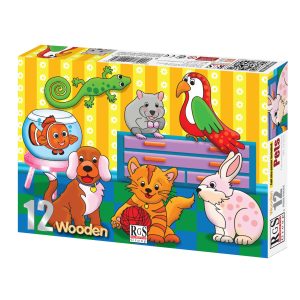 Pets 12 Piece Wooden Puzzle