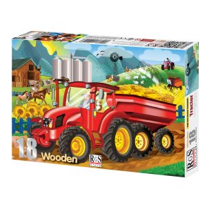 Tractor 18 Piece Wooden Puzzle