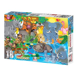 Game Reserve 18 Piece Wooden Puzzle