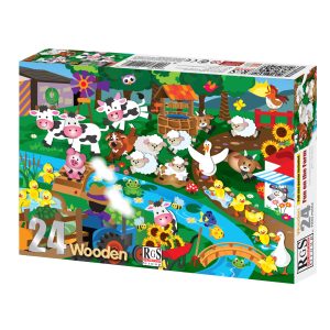 Fun on the Farm 24 Piece Wooden Puzzle