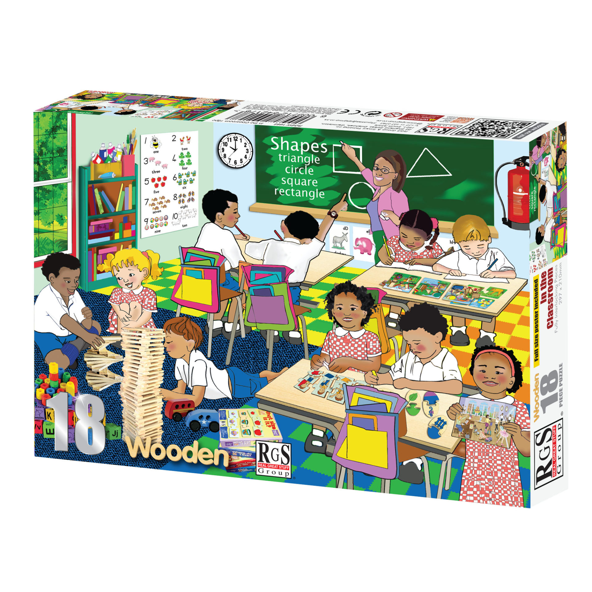 In the Classroom 18 Piece Wooden Puzzle
